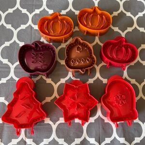 Lot of Eight, Hard Plastic - Hand Pie Molds - Excellent Condition
